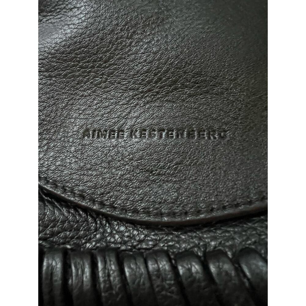 NWOT Aimee Kestenberg All For Love Saddle Crossbody Black Leather Bag - Picture 7 of 16